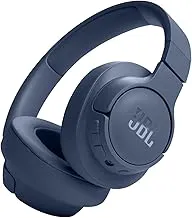 JBLTune 720BT Wireless Over Ear Headphones with Mic, Pure Bass Sound, Upto 76 Hrs Playtime, Speedcharge, Dual Pairing, Customizable Bass with Headphones App, Lightweight, Bluetooth 5.3 (Blue)