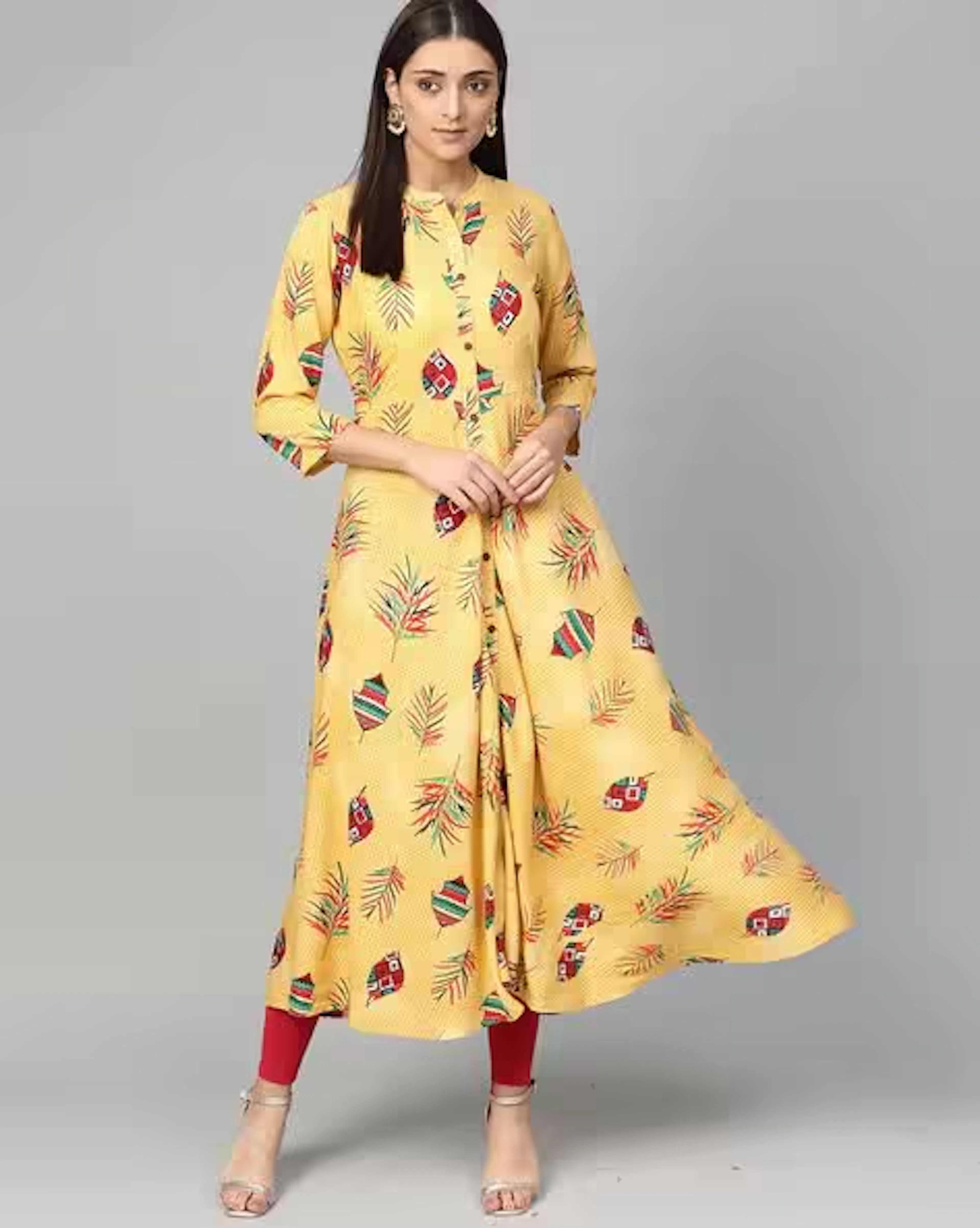 Printed Flared Kurta