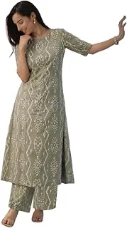 ANNI DESIGNERCo Ord Set for Women Viscose Printed | A Line Kurta Palazzo Set for Woman | Round Neck Elbow Sleeve Ethnic Dress Stylish Coord Outfit Trendy Womens Clothing