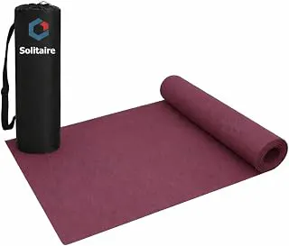 Solitaire Yoga mat for Women & Men EVA Material 6mm Anti-Slip Mat for Workout|Exercise Mat For Home Gym | Yoga Mat-For Gym-Workout and Yoga Exercise I Maroon