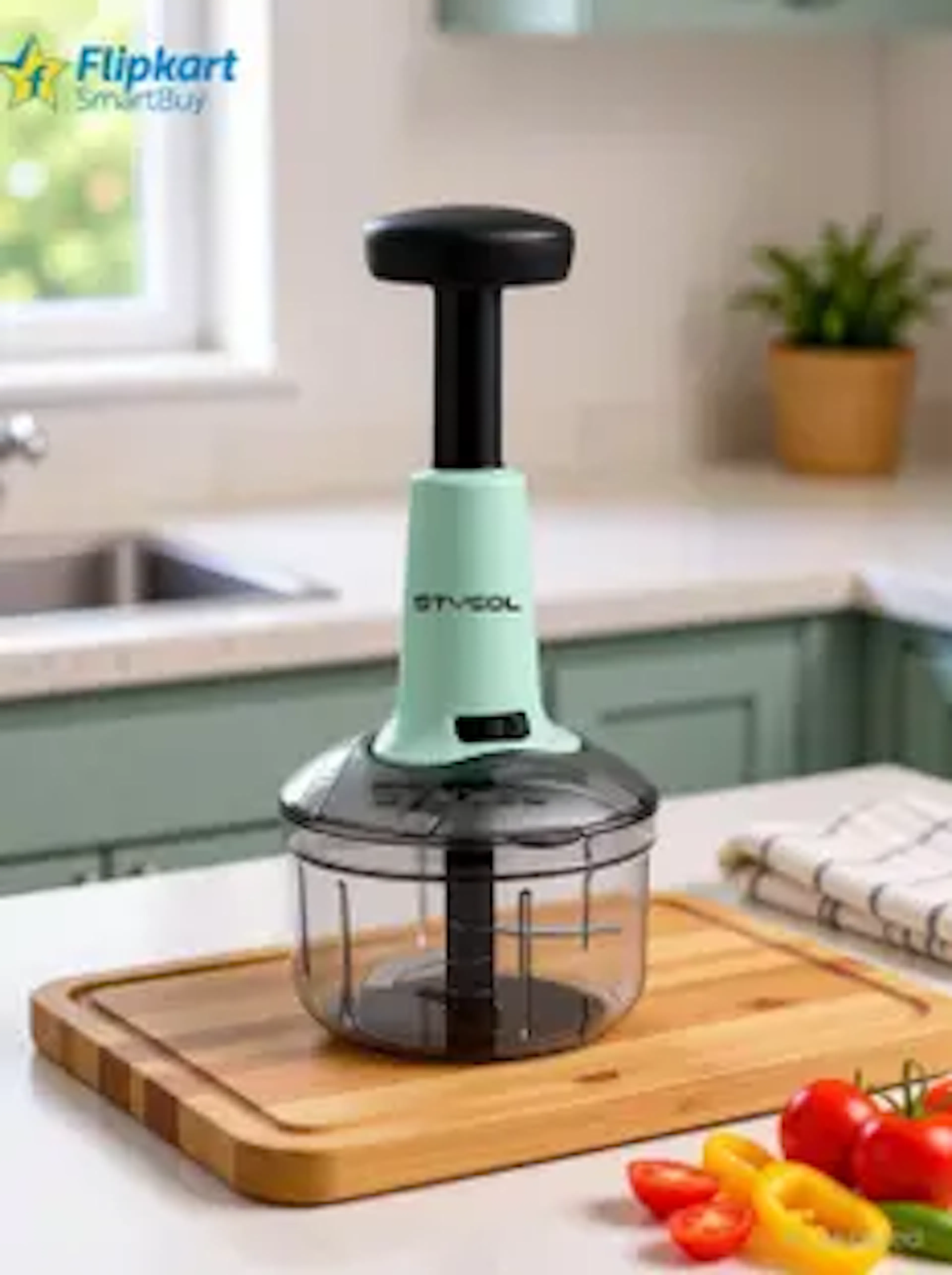 Flipkart SmartBuy 650 ml with 3 Stainless Steel Blades Vegetable & Fruit Chopper