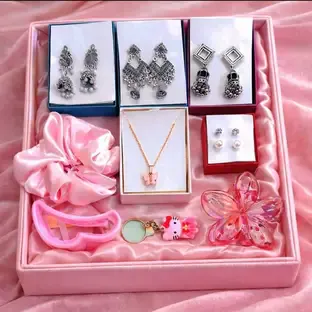 SIMHARIT Artificial Flower, Gift Box, Jewellery Gift Set