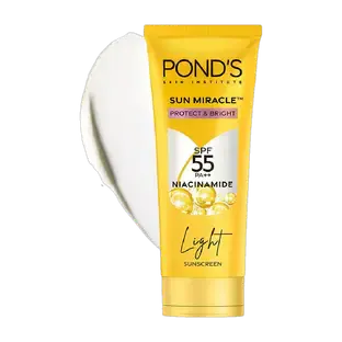 POND's Sunscreen - SPF 55 PA++ Light Sun Miracle Protect & Bright, With 3% Active Niacinamide