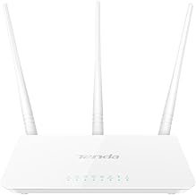 Tenda F3 300Mbps Wi-Fi Router, Easy Setup, WPS Button, Parental Control, Bandwidth Control, Wi-Fi Schedule, with 3 * 5dBi High Power External Antennas (White, N300 F3)