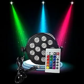 LED PAR DJ Lights 7-Channel Jump Change Mode | Ideal for Wedding Parties | Events | DJ Stage | DJ Light | Home DJ Lights | Stage DJ Lighting | (12LED-DJ-Light)