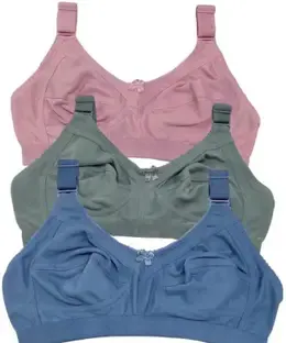 KOISA women bra full coverage c cup pack of 3 Women Full Coverage Non Padded Bra