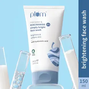 Plum Rice Water & 2% Niacinamide Dermat-tested , Gentle & Non-drying | For All Skin Types Face Wash