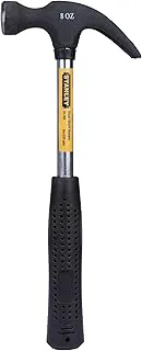 STANLEY51-152 Claw Hammer with Steel Shaft for Masonry, Woodwork, Fittings for Home, DIY, Mechanic, Industrial & Professional Use, GREY & BLACK