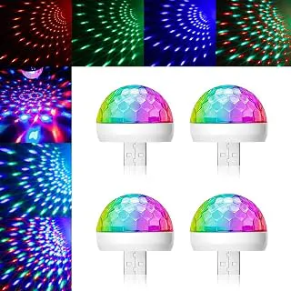 USB Mini Disco Light, 4Packs, Party Lights Ball Sound Activated Strobe, ReKeen USB Party Light DJ LED Lamps for Home Room Party Birthday DJ Bar Karaoke Xmas Wedding Show