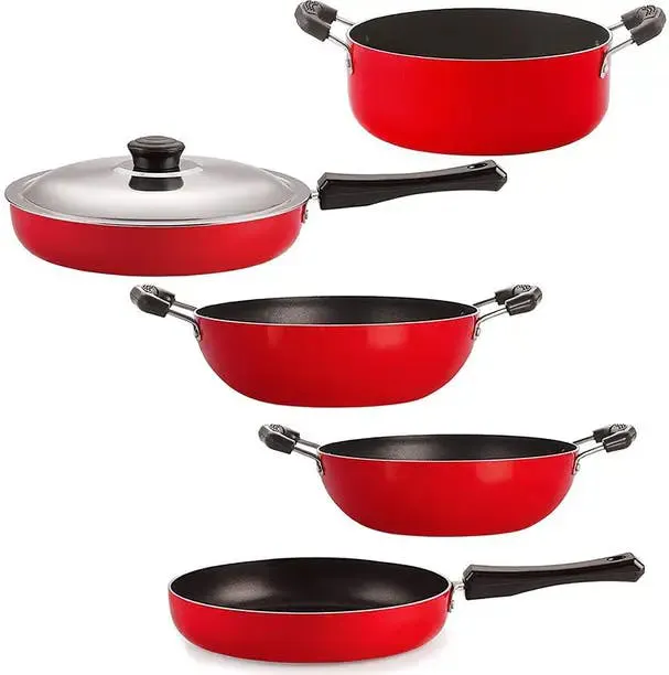 Nirlon Non-Stick 3 Layer Coated Kitchen Cookware Set