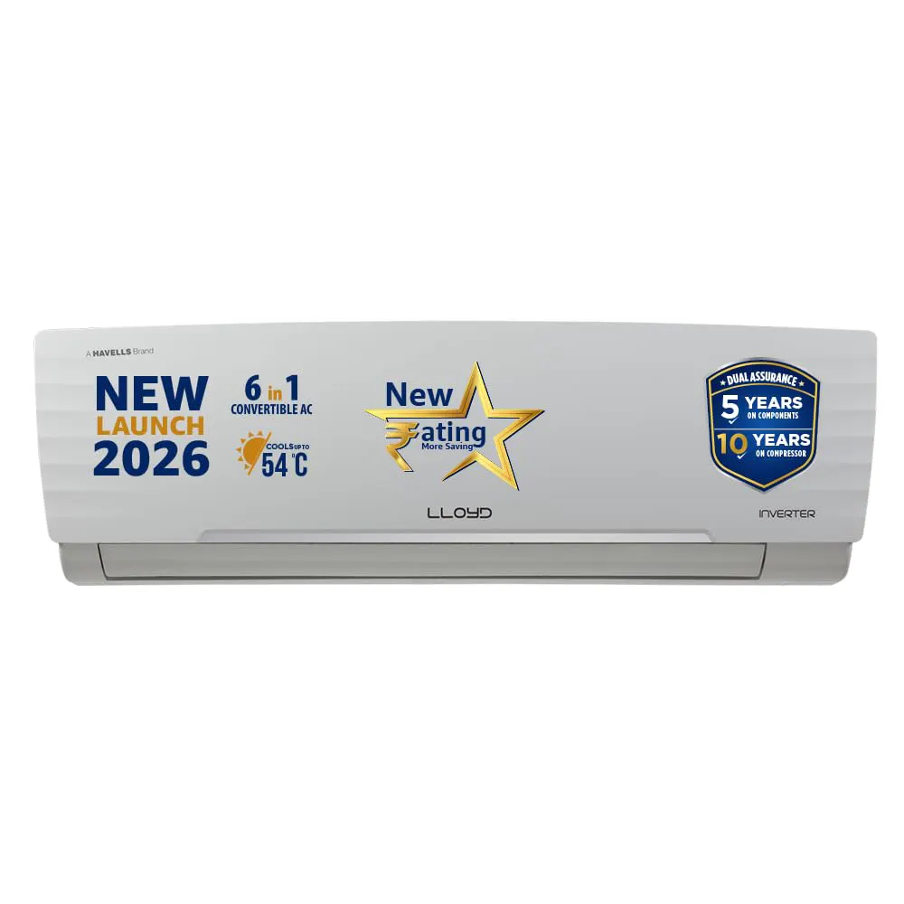 Lloyd 1.5 Ton 3 Star Inverter Split AC 2026 – 6 in 1 Convertible Turbo Cooling AC