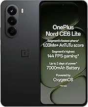 OnePlus Nord CE6 Lite | 8GB+256GB | Hyper Black | Segment's Fastest Dimensity 7400 Apex Processor | 7000mAh Battery | Segment's Highest 144Hz Refresh Rate | 50MP Main Camera, 4K Video Recording