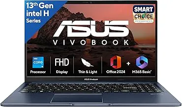 ASUSVivobook 15, Smartchoice,Intel Core i5 13th Gen 13420H,16GB RAM, 512GB SSD, FHD 15.6",Windows 11, Office Home 2024, Quiet Blue, 1.70 kg, X1502VA-BQ836WS,Intel UHD iGPU, M365 Basic (1Year)* Laptop