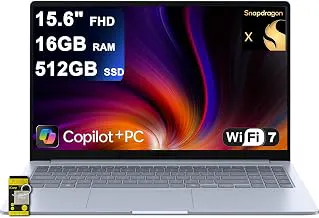 SamsungGalaxy Book4 Edge Laptop 15.6" FHD Anti-Glare Qualcomm 8-core Snapdragon X (Up to 45 Tops) 16GB RAM 512GB SSD for Creator Designer Business Professional Win11 ICP Hub w/Copilot+ AI