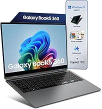 SamsungGalaxy Book5 360 | Intel Evo Core Ultra 7 256V | Built-in AI | 15.6" (39.6cm) Touchscreen 2-in-1 AMOLED 60Hz | 500 Nits (16GB/512GB SSD/Intel Arc/Win11/MSO'21/Gray/1.46kg) | S-Pen Included