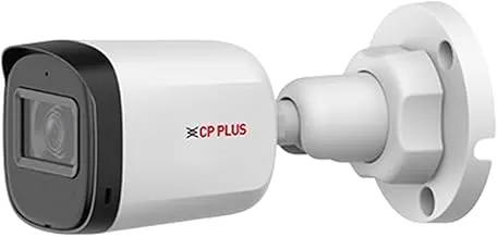 CP Plus 2.4MP IR Wired Bullet Outdoor Camera CP-URC-TC24PL3 Compatible with DVR only | 3.6mm Lens | 30 Meter Black & White Night Vision | IP67 | Analog HD CCTV Camera, White