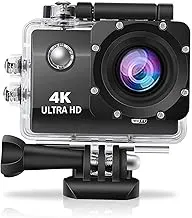 DEATTI4K 30FPS Action Camera Ultra HD Underwater Camera 170 Degree Wide Angle 98FT Waterproof Camera (DECM51)