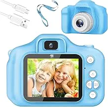 Storio Mini Digital Camera for Kids 3.0MP, 1080P HD Video Recorder, 2 Inch Screen, USB Rechargeable Photography Toy, Digicam with SD Card Support, Gift for Boys Girls Age 7-14 Years - Blue