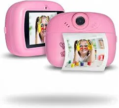 Mini Camera Printer, Click Photo Print, Inkless Bluetooth HD Print | Compatible with Android, iOS Mobile. Instant Print Pictures and Labels,with1 PaperRoll and Lanyard,Best Gift for Kids