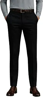 Louis PhilippeMen's Comfy Tapered fit Knitted & 4 Way Stretch Casual Trouser