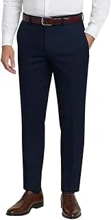 VelnorMen's Stretchable Formal Trousers | Regular Fit Mid Rise Office Wear Pants | Elasticated Waistband 2 Inch Stretch | 4 Pocket Pant