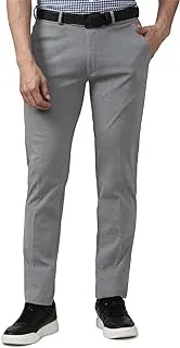 Peter EnglandMen's Slim Fit Mid Rise Formal Stretchable Knit Super Trouser | Comfort Lycra | 360-Degree Stretch