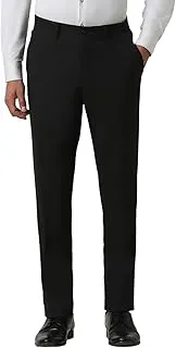Van HeusenMen's Fashion Formal Mid Rise Slim Fit Premium Formal Trousers | Superior Comfort | Auto-Flex Waist Band | Soft Touch