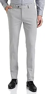 Peter EnglandMen's Premium Formal Stretchable Knit Super Slim Fit Trouser | Comfort Lycra | 360-Degree Stretch
