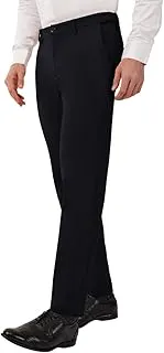 SaintXMen's Premium 4-Way Comfort Stretch Formal Trousers | Smart Sweat Wicking Wrinkle Free Fabric | Smarter Techno Flex Expandable Waistband | Stylish Slim Fit | Daily Office Wear