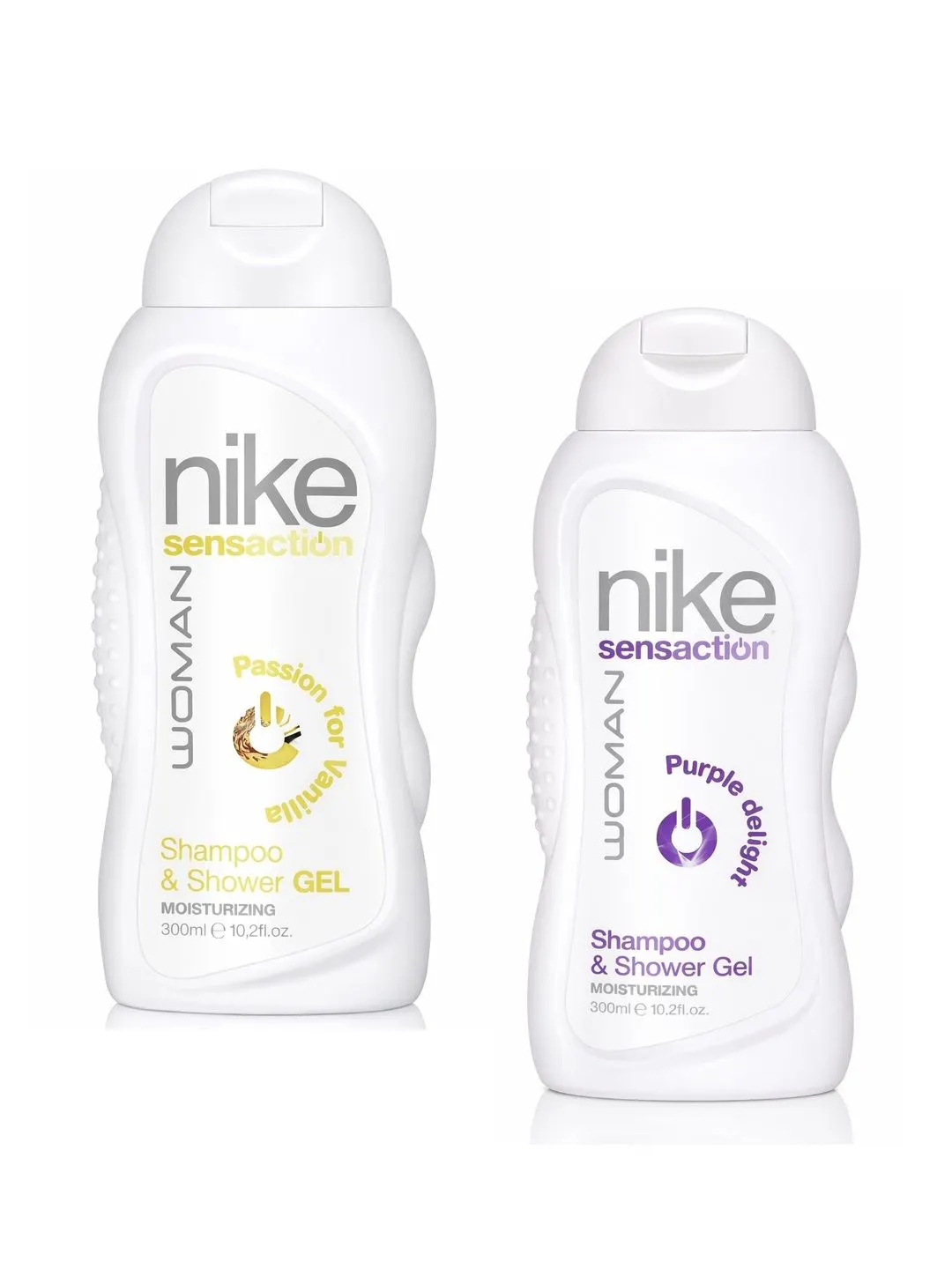 Nike Fragrances Set Of 2 Sensaction Passion Vanilla & Purple Delight Shampoo & Shower Gel