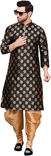 Over CrowdMen Ethnic Gold Leaves 100% pure Jacquard Kurta & Aladdin salwar special for Lohri & New Year, In Panjabi Style