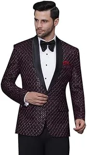 FAVOROSKIWedding Sequence Blazer Suit for Men | Embroidered Velvet Blazer | Relaxed Fit Blazer for Men Wedding Party | Ethnic Wear Blazer for Men | Blazer Suit for Men | Festive Blazers for Men