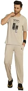 Mack JonneyPrinted Round Neck Cotton Oversize Half sleeves Co-ord set Tracksuit For Men-P-MACK52845