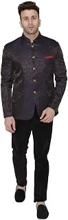 WINTAGEMen's Regular Fit Bandhgala Blazer (Blazer1308color5s36_Purple_X-Small, 36)