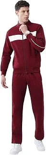 Monte CarloMen's Regular Fit Tracksuit | Full Sleeve with Mock Neck | Solid Pattern | Stylish & Comfortable Perforamce Sport Suit For Men's