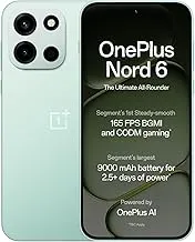 OnePlusNord 6 | 8GB+256GB | Fresh Mint | Snapdragon 8s Gen 4 | Segment's First Stable 165FPS Gaming | Segment's Largest 9000mAh Battery | Most Complete IP Rating | Personalized AI
