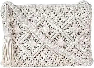 Women's Handmade Macrame Crossbody Sling Bag Tote Bags Beautiful & Fancy Ladies Purse For Girls Women's Mobile Pouch Friends Gifts Birthday Marriage Party and Events,1- Piece