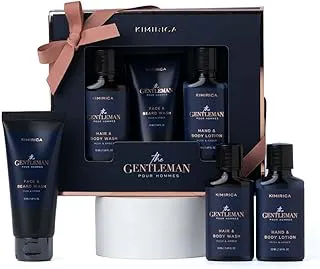 Kimirica Gift Set For Brother Gentlemen Bath Care Trio Gift Set For Men's |Premium Gift Set For Husband & Boyfriend,Brother Set of 3 Cleansing