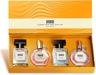 Engage Gift Assorted Luxury Perfume Set for Men & Women 80ml (20ml x 4)|Couple Gift |4 Premium EDP Fragrances|Wedding Anniversary Luxury Gift|Travel Size Perfume Combo|Dermat-Tested