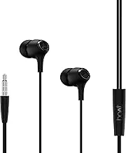 boAtBassheads 95 Wired in Ear Phones,10Mm Drivers,Signature Sound,in-Line Microphone,Integrated Controls,Snug Fit,Lightweight,Voice Assistant,120Cm Cable & 3.5mm Jack (Active Black)