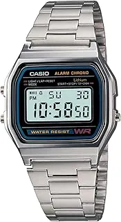 CasioVintage A-158WA-1Q Digital Grey Dial Unisex Watch Silver Metal Strap (D011)