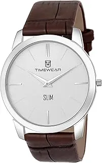 TIMEWEARAnalog Slim Two Hands Leather Strap Watches for Men