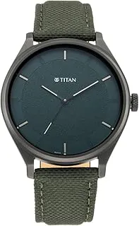 TitanTitan Workwear Quartz Analog Hunter Green Dial Olive Green Leather Strap Watch for Men - NT1802NL02