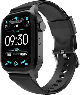 Fire-BolttFire‑Boltt Rise Smart Watch 1.85″ HD Display with Bluetooth Calling, AI Voice Assistant, Rotating Crown,SpO2 & Heart Rate Monitor, 120+ Sports Modes,IP67 Waterproof Smart Watch for Men & Women - Black