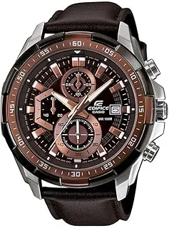 CasioCasio EDifice EFR-539L-5AVUDF Brown Analog Dial Brown Leather Band Men's Watch Chronograph 100M Water Resistant EX194