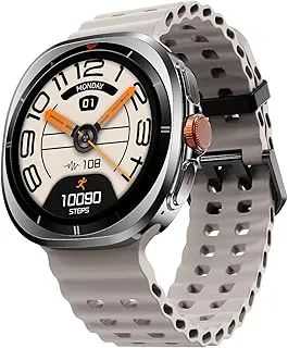 Fire-BolttFire-Boltt Axiom Round Smart Watch 1.43″ Super AMOLED Display with Always‑On Mode, Bluetooth Calling, Rotating Crown, SPO₂ & Heart Rate Monitor, IP67 Waterproof Silicone Smartwatch for Men - White