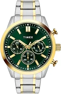 TIMEXAnalog Watch for Man with Round Dial & Water Resistant Men's Wrist Watches