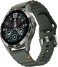 Fire-Boltt Talk Round Smart Watch 1.39″ TFT Display with Bluetooth Calling, Dual Button, Voice Assistance, SPO₂ & Heart Rate Monitor, 120+ Sports Modes, Smartwatch for Men & Women - Green