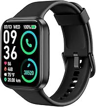 Bouncefit M I D116 Fitness Band Smart Watch for Men, Women, Boys, Girls, Kids – Single Touch Interface, Water Resistant, Workout Modes, Quick Charge Sports Smartwatch – Black I