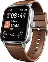 Boat Wave Call 3 Smartwatch 1.83” HD Display with Animated Watch Faces; BT Calling, Functional Crown, Multiple Sports Modes, IP68, HR, SpO2 Monitor, Smart Watches for Men & Women (Timber Brown)